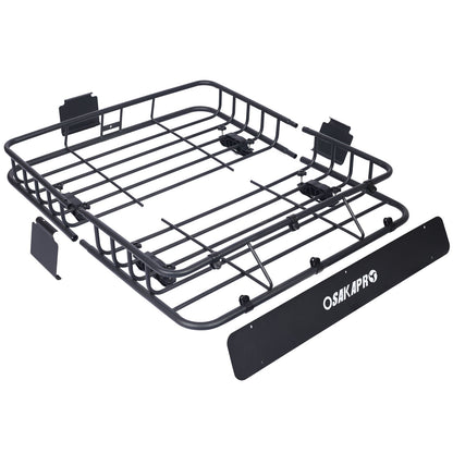 Motoring Rooftop Cargo Carrier Basket Steel, Universal Fit Roof Rack