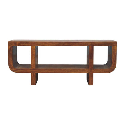 Orion - Curved Media Unit - Brown
