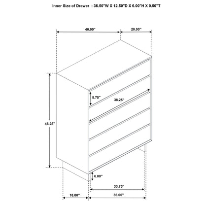 Hemlock - 4 Drawer Chest Of Drawers - Dark Brown