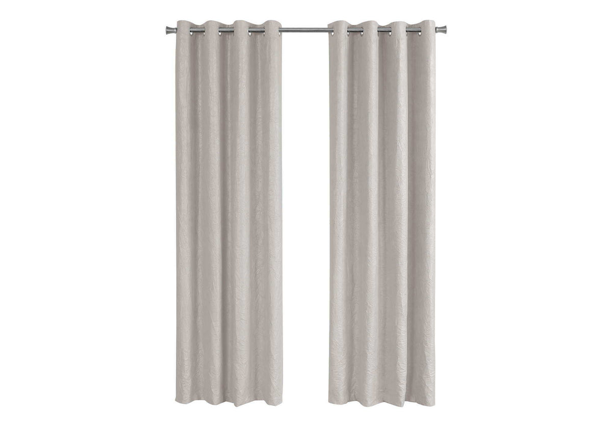 2 Pieces Set, Curtain Panel, Room Darkening, Grommet, Contemporary & Modern