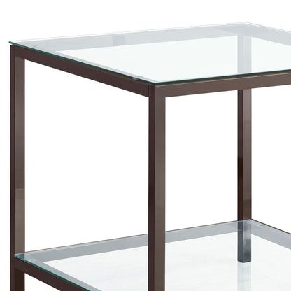 Weston - 1 Shelf Side End Table - Nickel