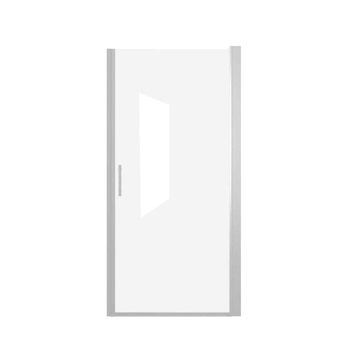Shower Door With Explosion Proof Safety Film - Chrome
