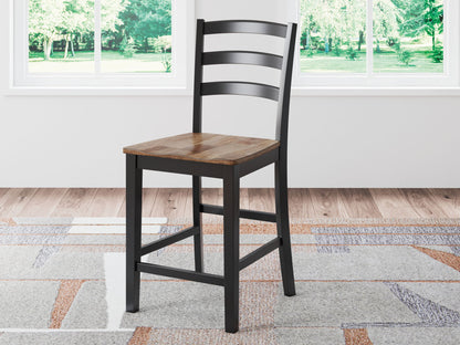 Wildenauer - Barstool (Set of 2) - Brown / Black