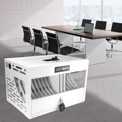 16 Bay Charging Cabinet For Laptop book, Locking Charging Station