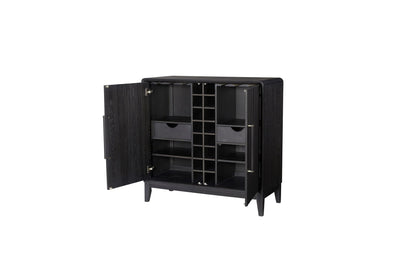 Ample Storage Bar Cabinet - Peppercorn