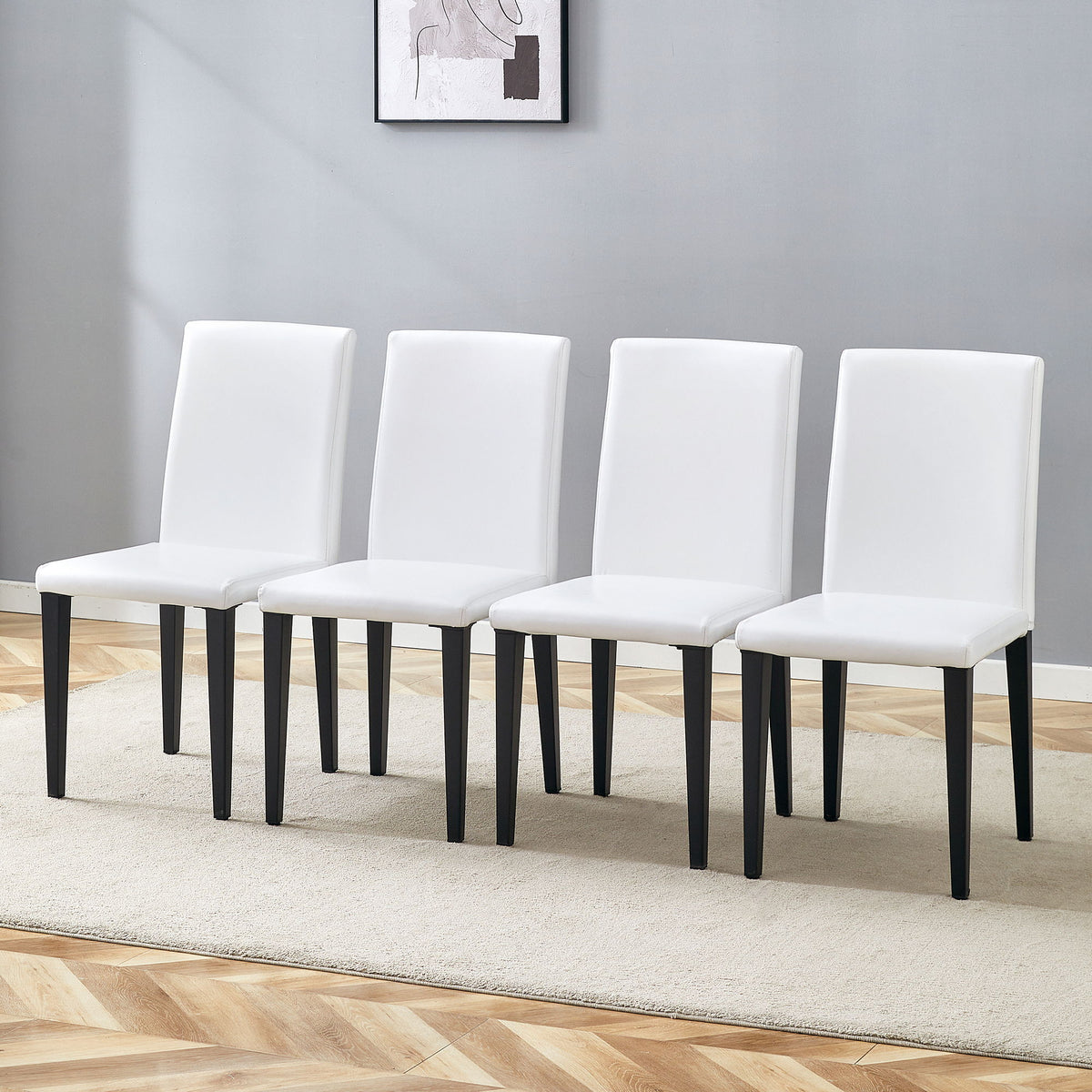 Versatile Dining Chairs With Comfortable Design And Metal Legs