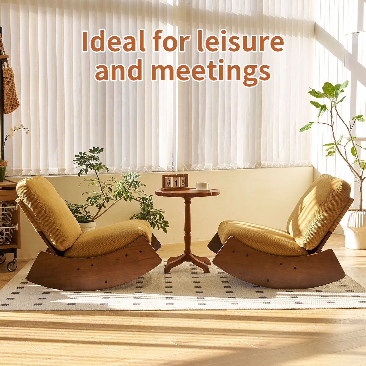 Comfortable High-Quality Upholstery Glider Rocking Chair