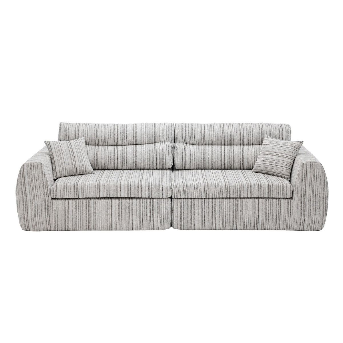 3 Seater, Couch With Throw Pillows For Living Room