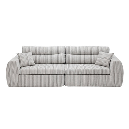 3 Seater, Couch With Throw Pillows For Living Room