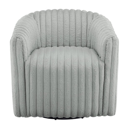 Alexa - Barrel Swivel Chair - Gray