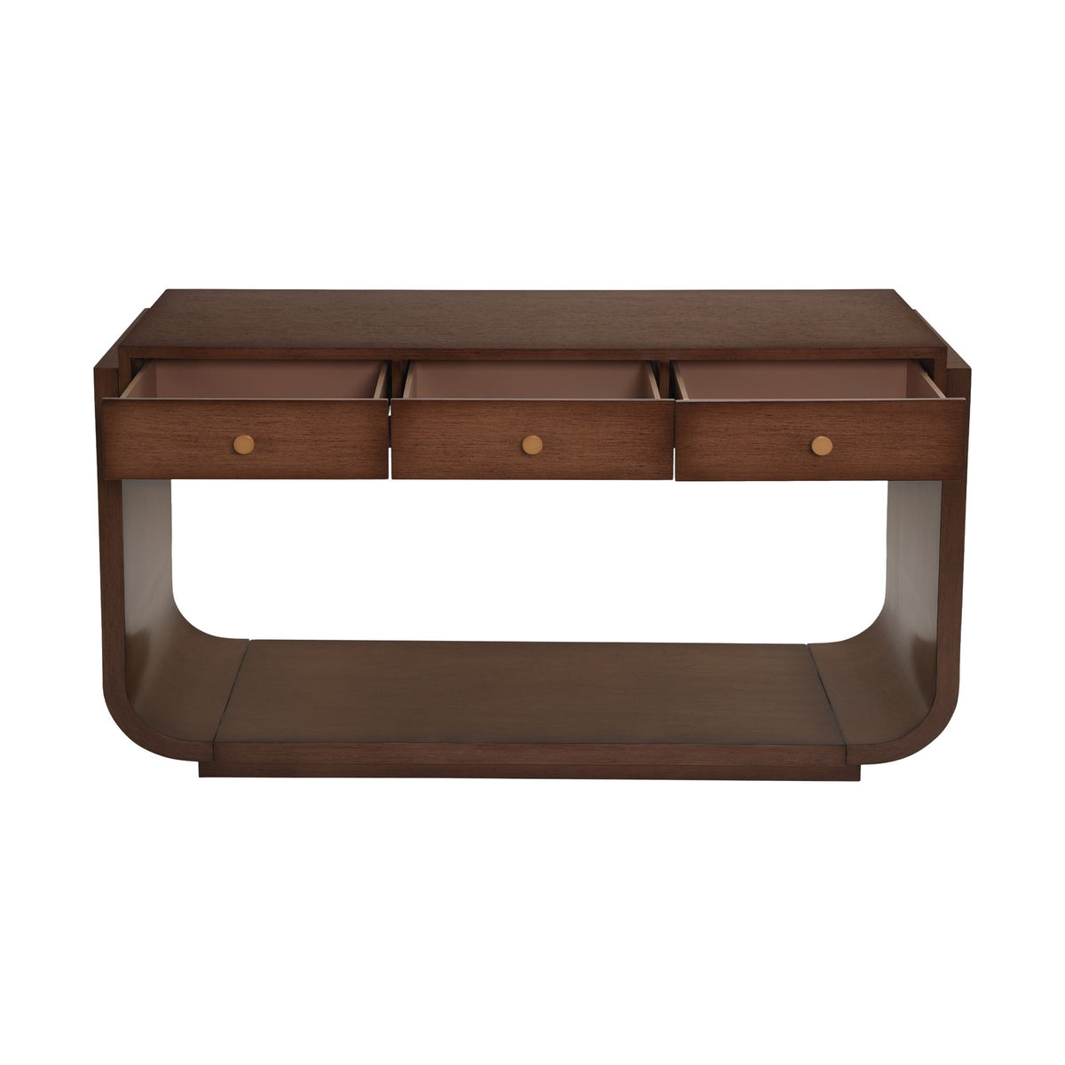 Console Table With 3 Drawers, Display Shelf