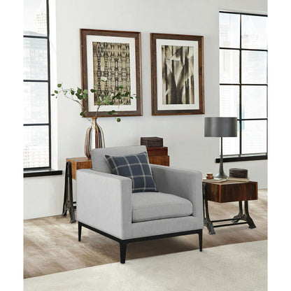 Saba - Upholstered Chair With Reversible Cushions - Gray
