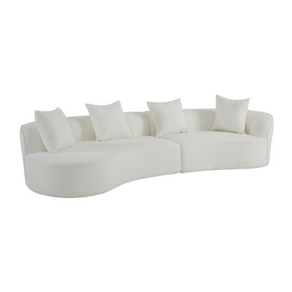 Elegant Curved Sectional Sofa With Full Foam Comfort