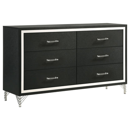 Malcolm - 6 Drawer Dresser Cabinet - Black