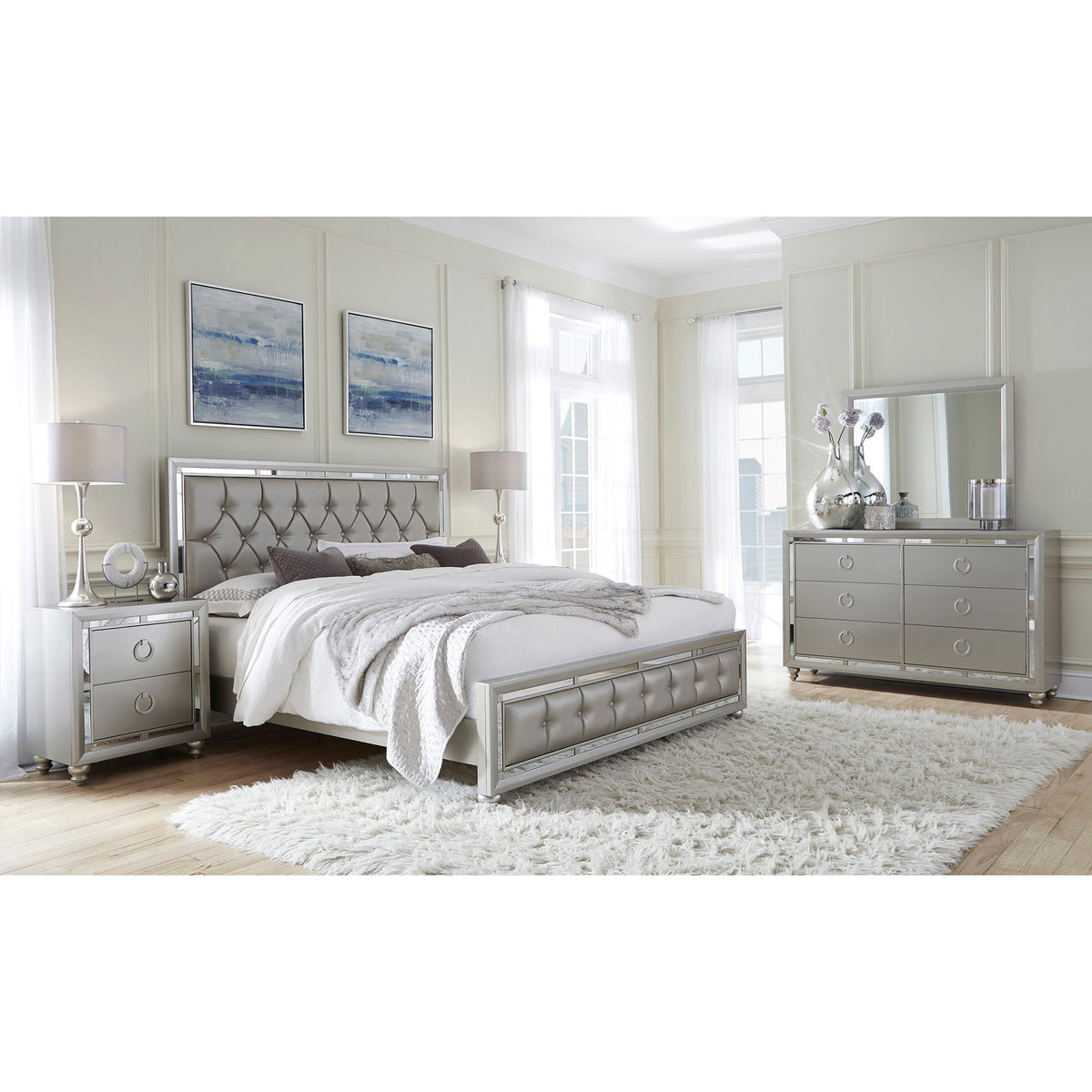 Chloe - Mirror - Silver / Gray