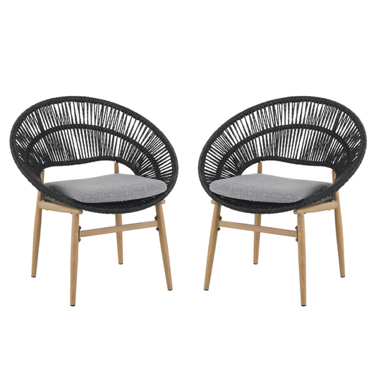 Cyril - Outdoor Papasan Style Dining Chair (Set of 2)