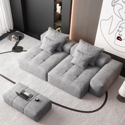 Modern Oversized, Modular Sectional Sofa With Pillows