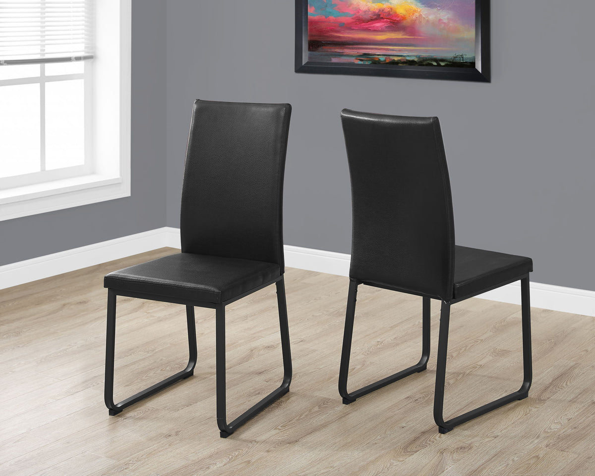 Dining Chair Side Upholstered, For Dining Room (Set of 2) - Black