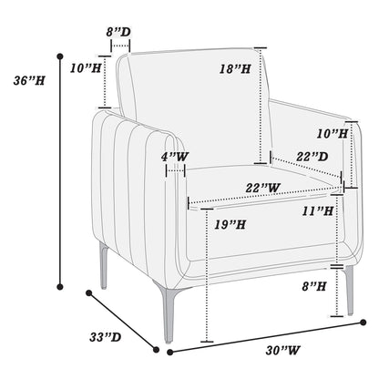 Elegant Accent Chair, Upholstered
