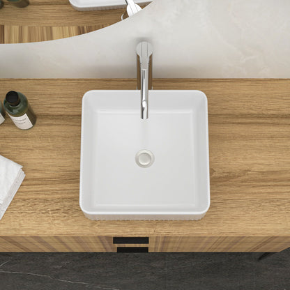 Modern Ceramic Rectangular Vessel Bathroom Sink