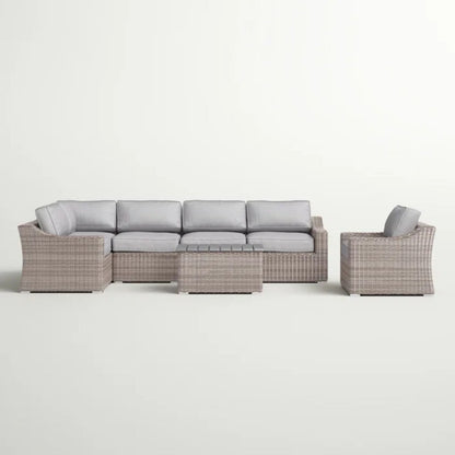Stylish Sofa Seating Group With Cushions Perfect For Outdoor Gatherings