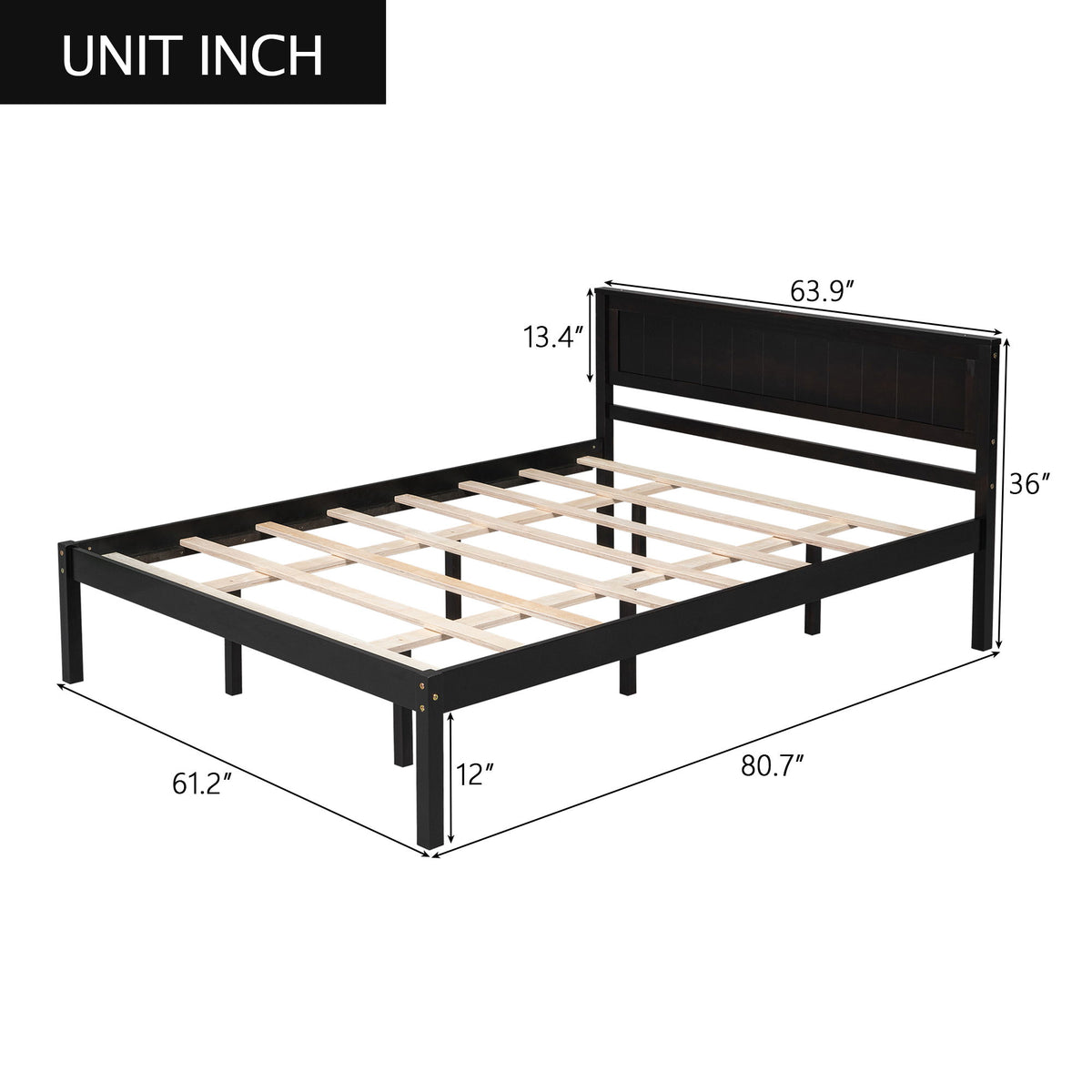 Platform Bed Frame With Headboard