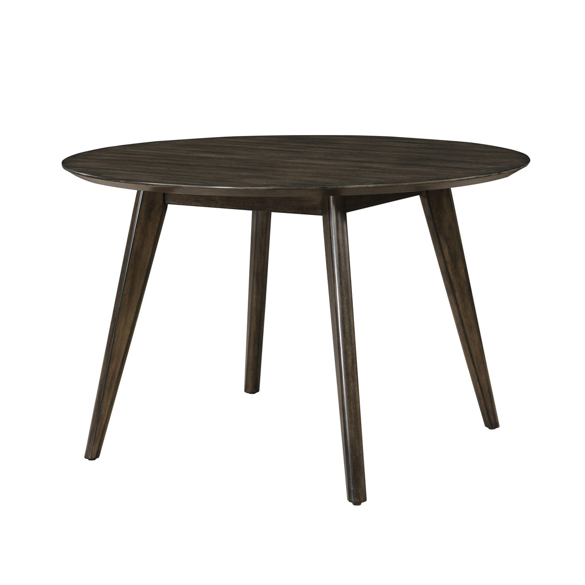 Rex - 48" Round Dining Table - Walnut Brown