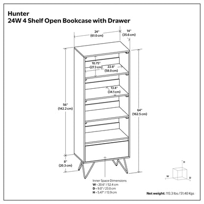 Hunter - Tall Bookcase - Natural