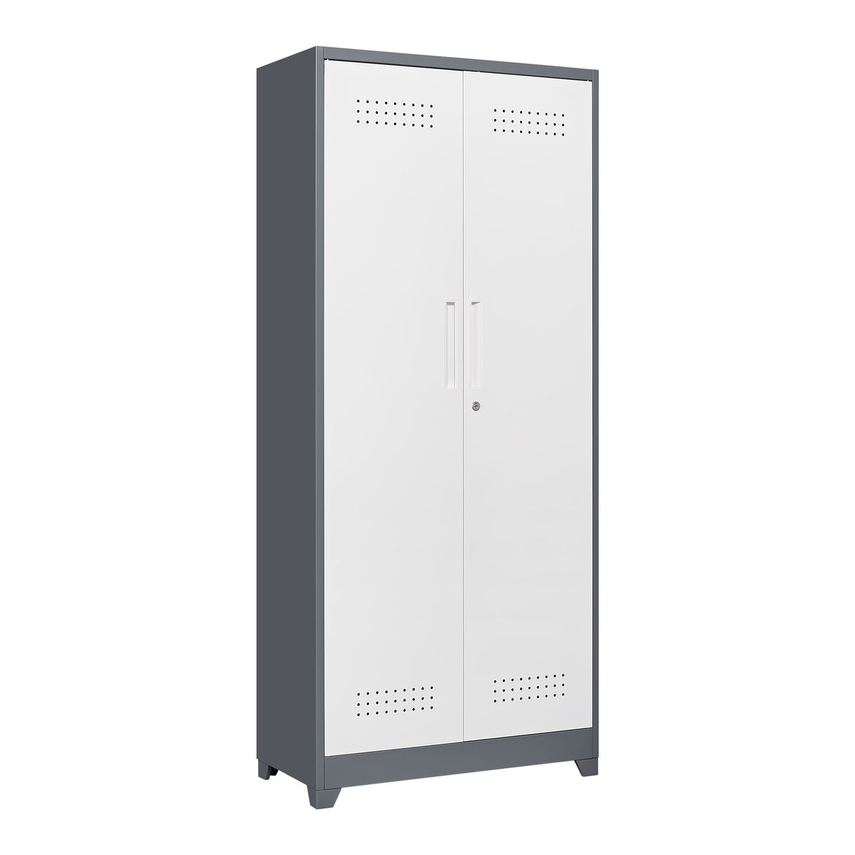 Lockers With Locking Doors, Adjustable Shelves, High Broom Tool Storage Cabinet