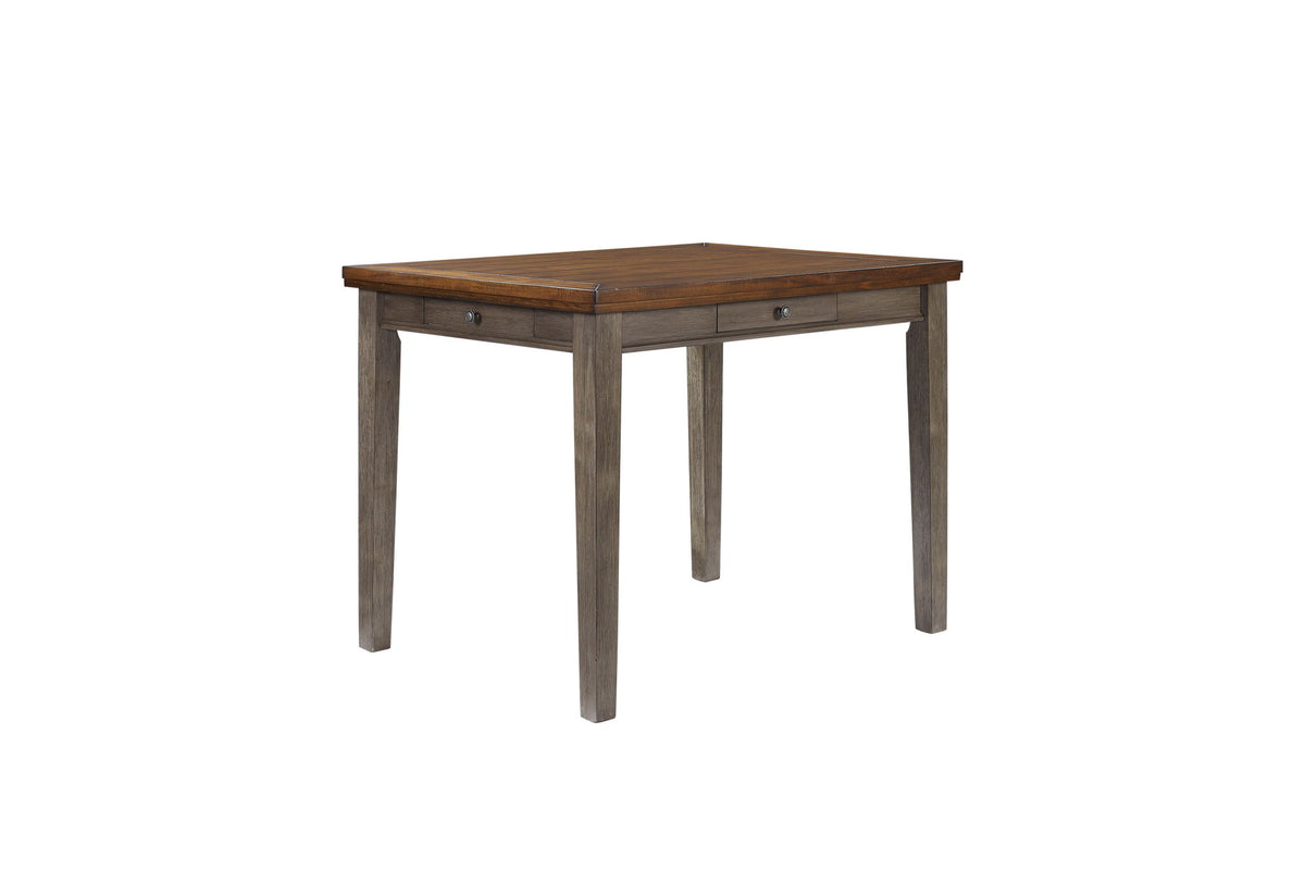 Counter Height 2 Tone 4 Drawer Dining Table - Gray