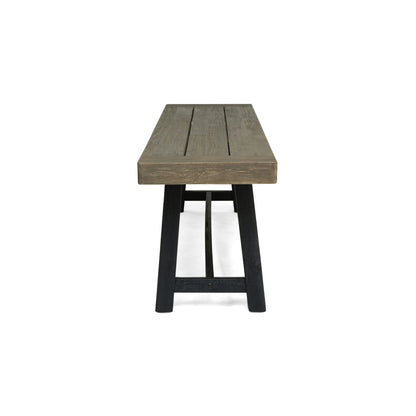 Cloud - Outdoor Bench With Acacia Wood Frame And Slat Panel Design