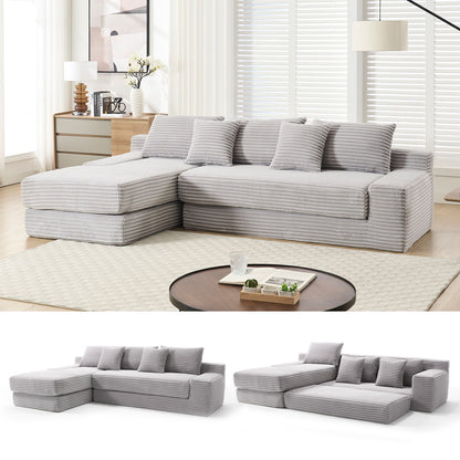 Modern L - Shaped Sectional Couch With Memory Foam