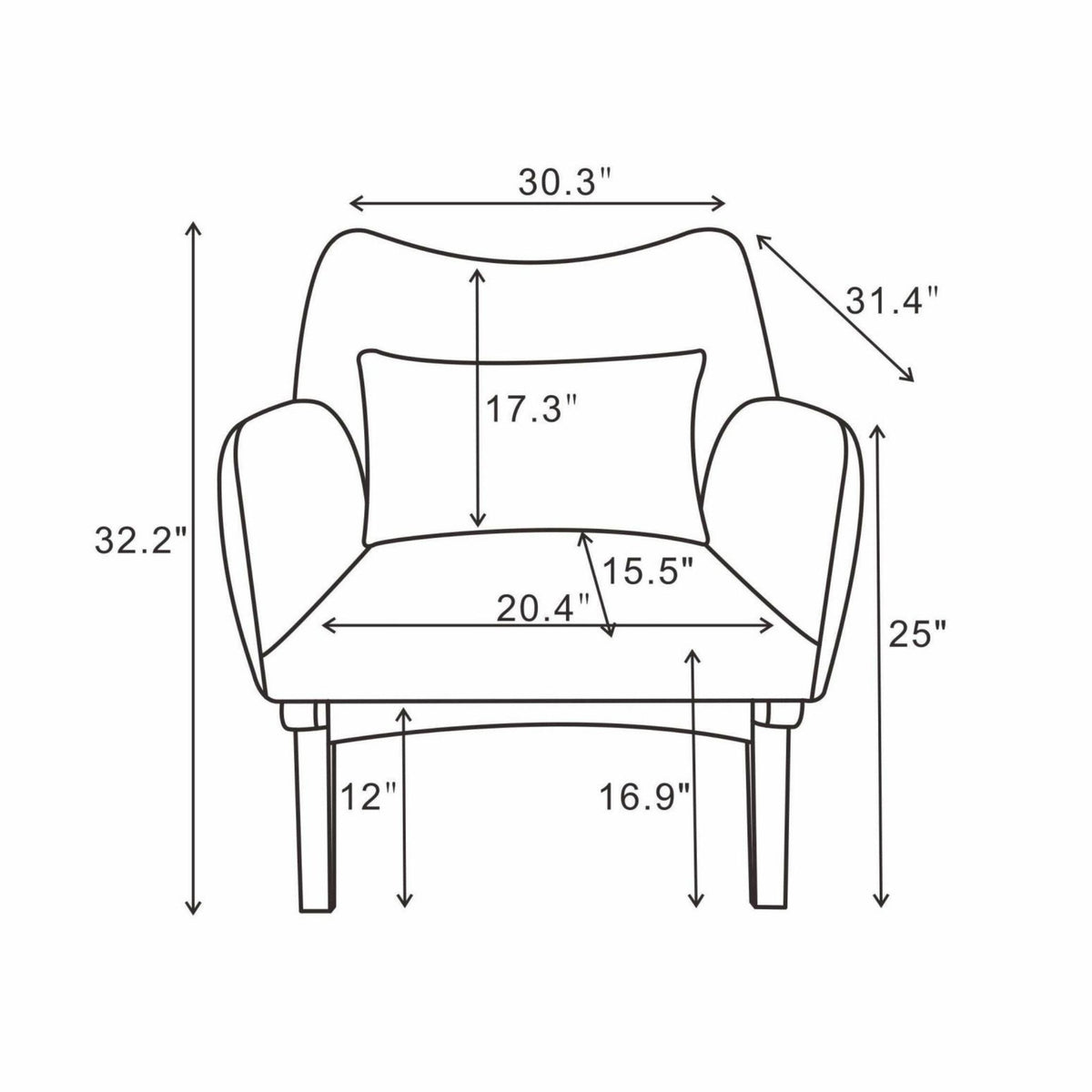Brayden - Moder Armchair