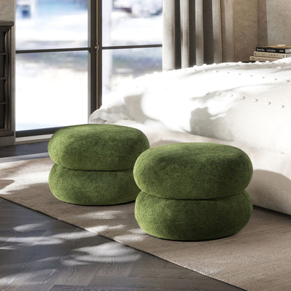 Nest - Low Round Upholstered Ottoman