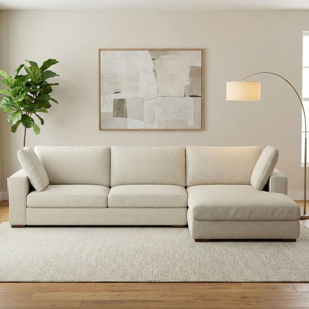 Charlie - Upholstered Deep Seater Sectional Sofa