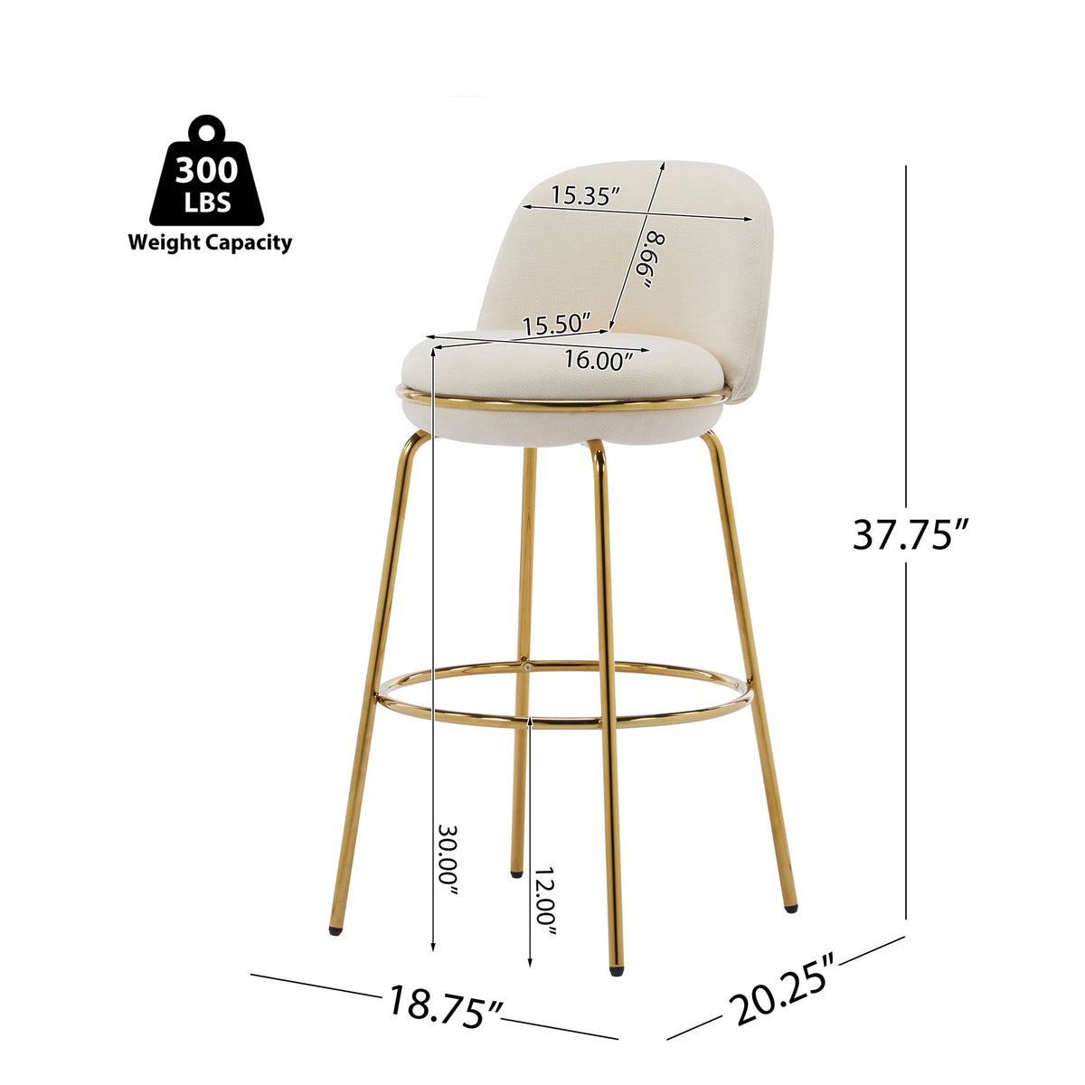 Rio Claro - Indoor Upholstered Barstool (Set of 2)