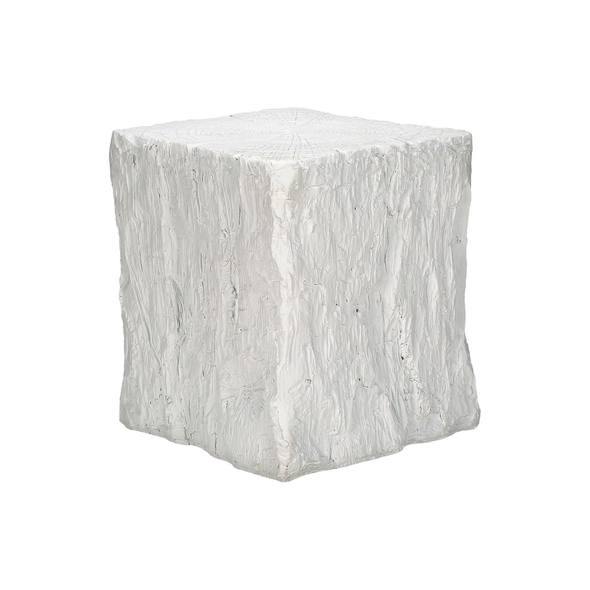 Square Accent Table, Indoor Outdoor - White
