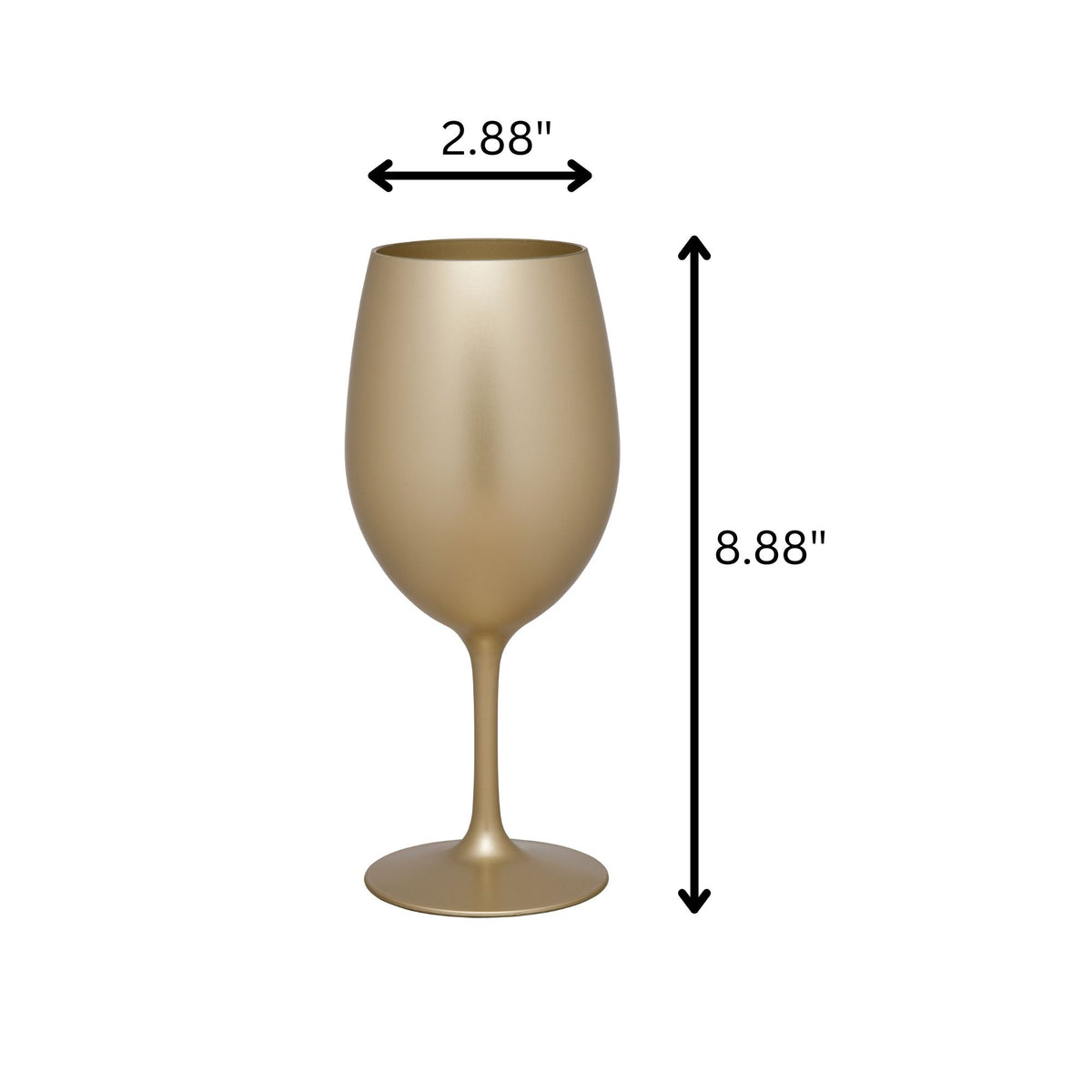 Leadingware Tritan Hammer Plastic Wine Glasses (Set of 4)