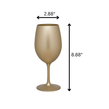 Leadingware Tritan Hammer Plastic Wine Glasses (Set of 4)