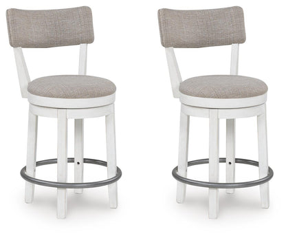 Robbinsdale - Upholstered Swivel Barstool (Set of 2) - Antique White