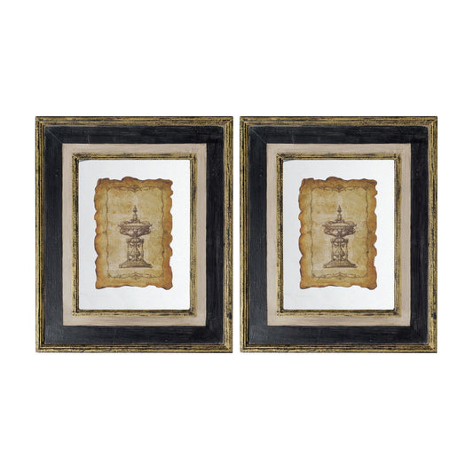 Lucian - Framed Antiqued Sculpture Print