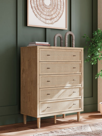 Cielden - Five Drawer Wide Chest - Two-Tone