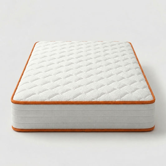 6" Medium Feel Comfort Foam Mattress With Textured Quilted Cover - White - Twin