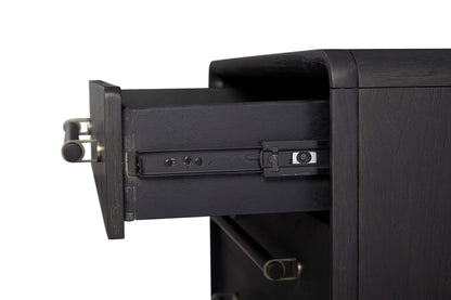 3 Drawer Nightstand With USB - Black