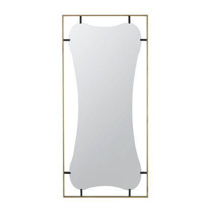 Poppy Mirror With Metal Frame Contemporary Design For Bathroom, Entryway Wall Decor