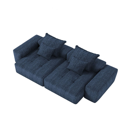 Modern Oversized Diy Combination Modular Sectional Sofa & Pillows