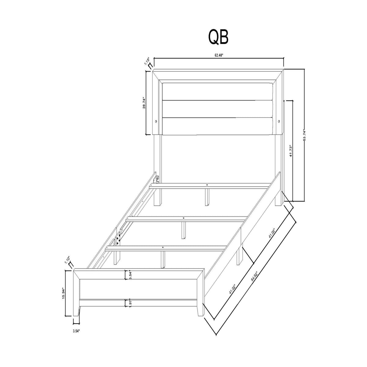 Omoda - 5 Pieces Bedroom Set With LED