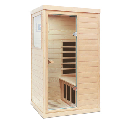 Hemlock Mini 1 Person Far Infrared Door Indoor Sauna Room