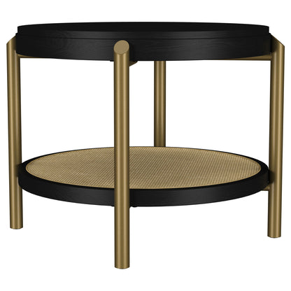Benson - Round Table With Storage Shelf