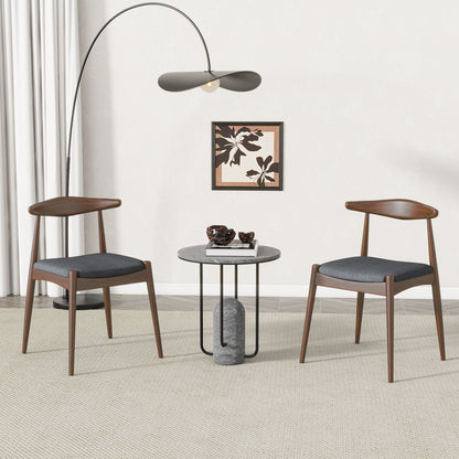 Dining Chairs With Ergonomic Backrest & Comfort Cushions (Set of 2)